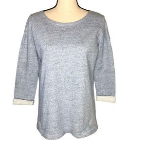 J. Crew Light Heathery Blue French Terry Top Size XS